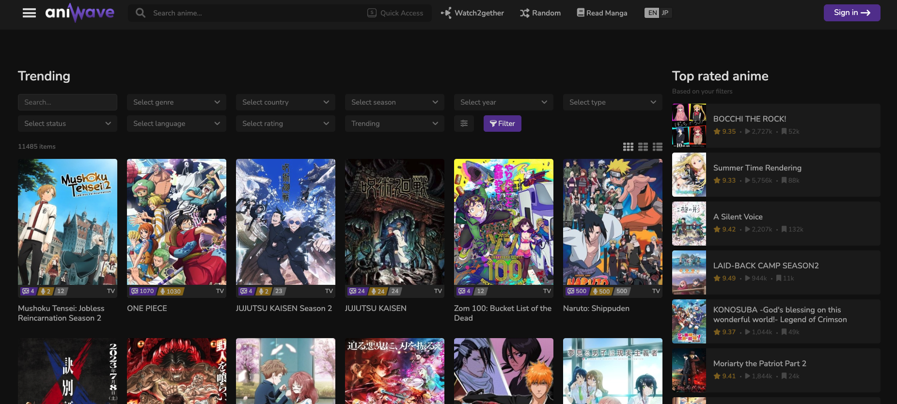the top Free Anime Streaming Sites for watching Anime online.