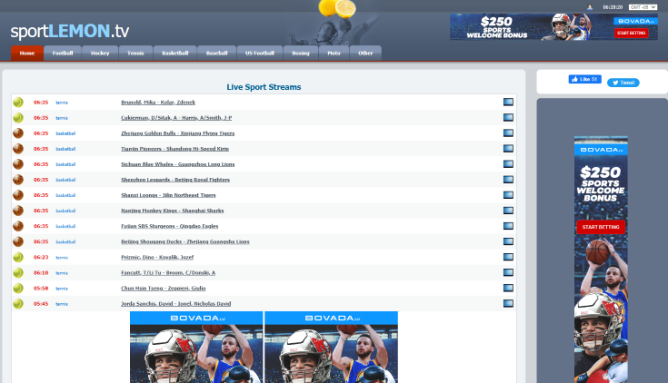 SportLemon is one of the most popular free sports streaming websites available for watching sports games and other programs online.