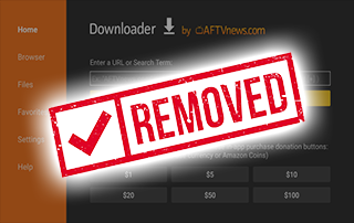 downloader application erased from google play store