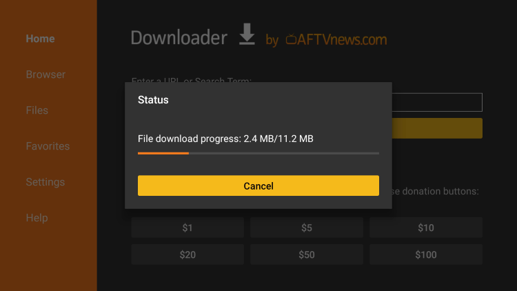 Allow the filelinked app to download
