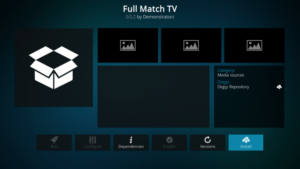 how to install entire match tv kodi addon