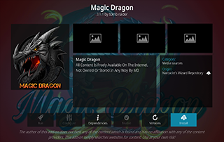 image of the magic dragon kodi extension