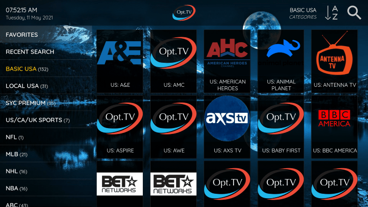 As previously mentioned, OPT Streaming IPTV provides over 1,300 live channels starting at $8.00/month with their standard plan.