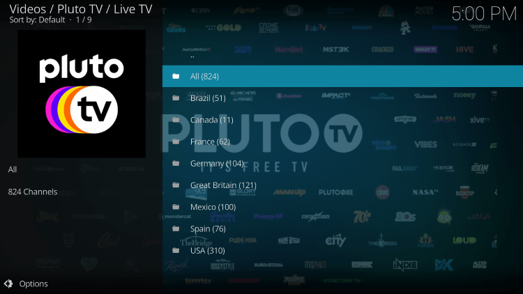 The Pluto TV Kodi Addon is highly regarded as one of the best Kodi Addons for live TV.