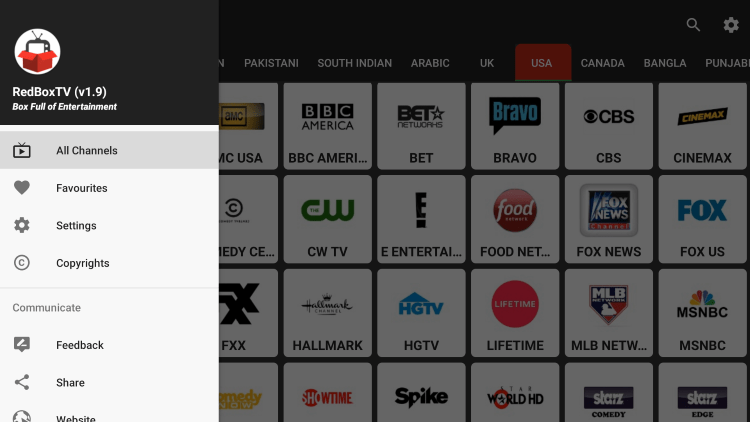 Redbox TV is one of the best free IPTV apps that provides hundreds of channels and VOD options mostly in SD quality.