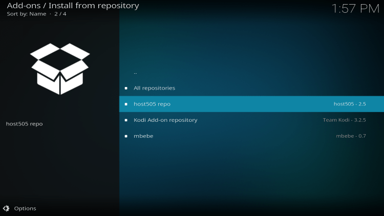 Choose host505 Repository to find The Vow Kodi Extension